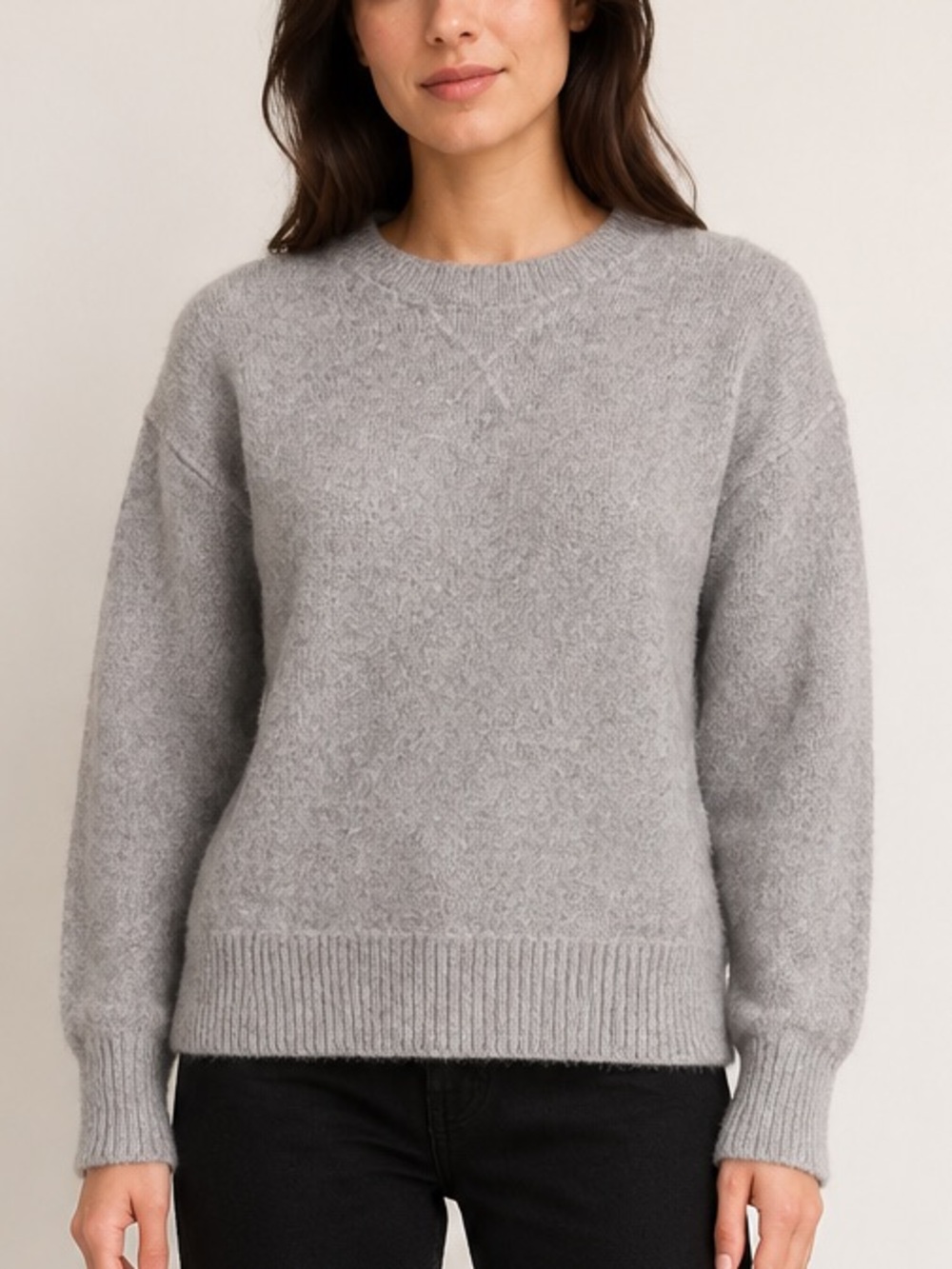 TNA Grey Wool Blend Crewneck Sweater (Size S)